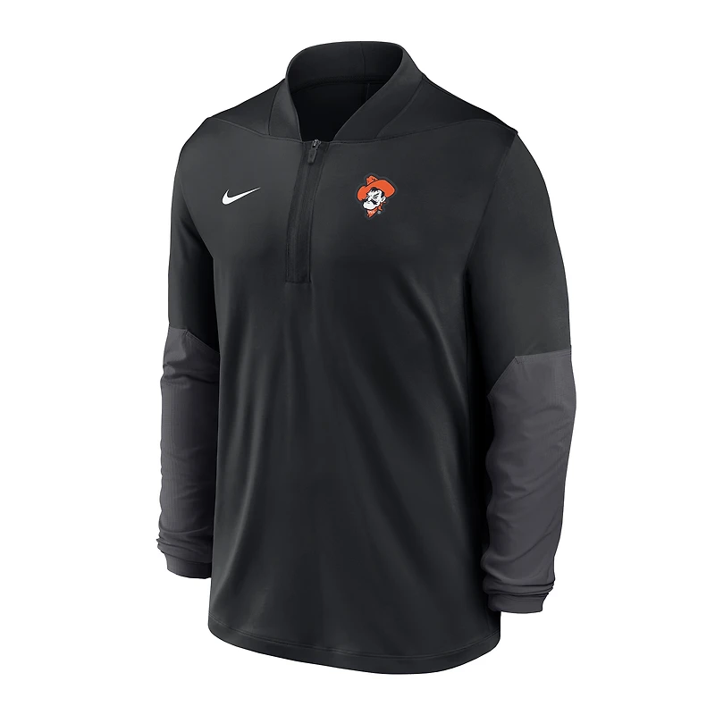 Pull Nike noir à demi-zip Dri-FIT des Cowboys de l'Oklahoma State pour homme