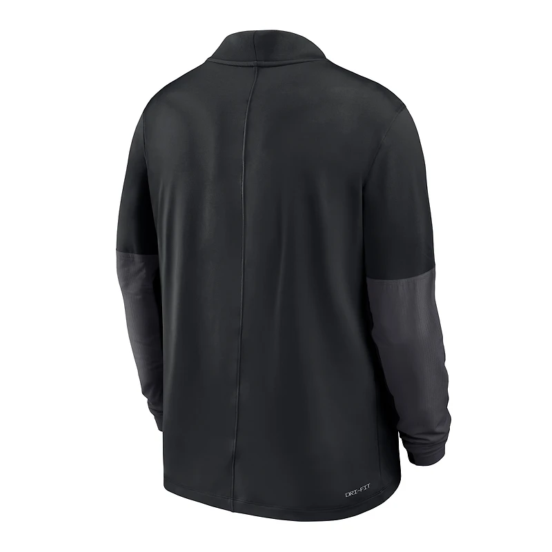 Pull Nike noir à demi-zip Dri-FIT des Cowboys de l'Oklahoma State pour homme