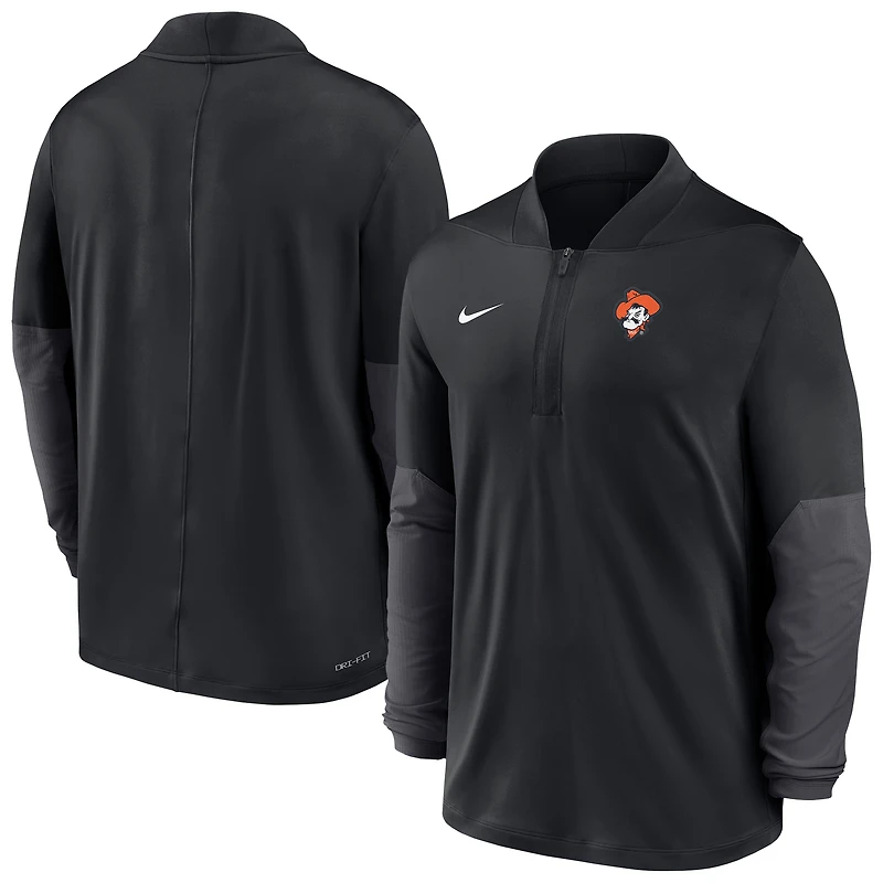 Men's Nike Black Oklahoma State Cowboys Dri-FIT Half-Zip Pullover