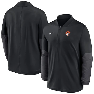 Men's Nike  Black Oklahoma State Cowboys Dri-FIT Half-Zip Pullover