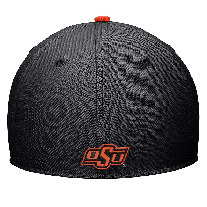 Men's Nike Black Oklahoma State Cowboys Rise Flex Hat