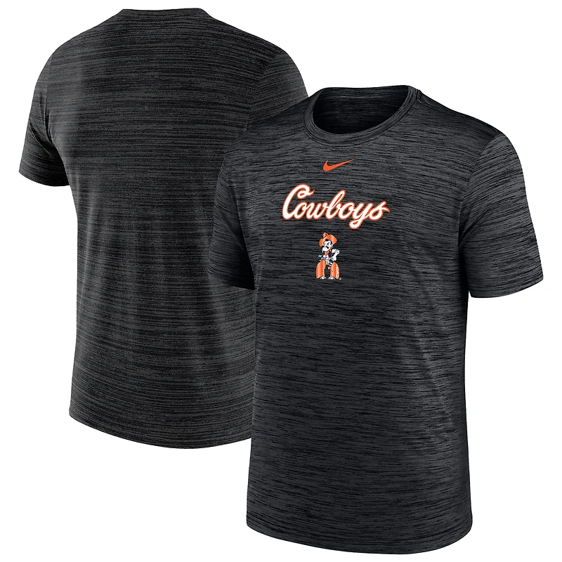 T-shirt Nike Velocity Performance noir pour homme des Cowboys de l'Oklahoma State