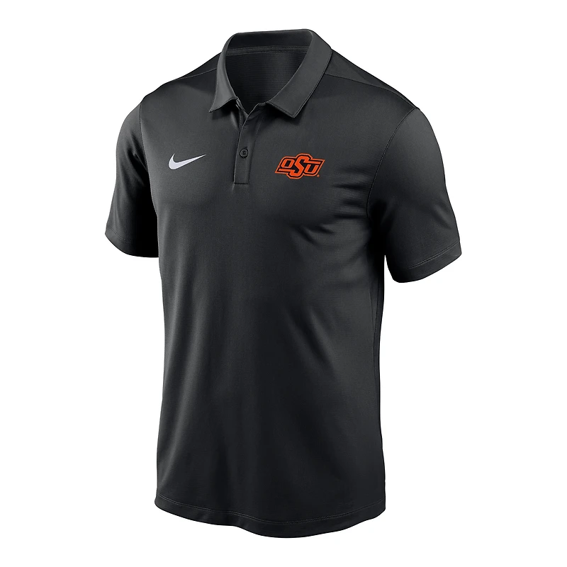 Men's Nike Black Oklahoma State Cowboys Victory Solid Performance Polo
