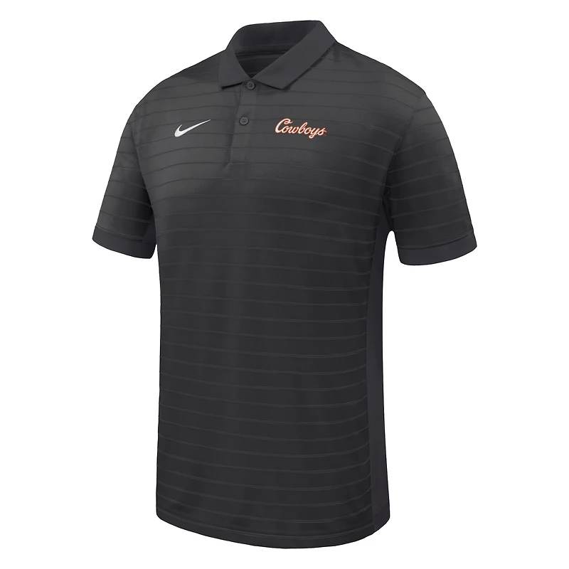 Men's Nike White Oklahoma State Cowboys Victory Stripe Dri-FIT Polo