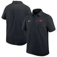 Men's Nike Black Oklahoma State Cowboys Woven Polo