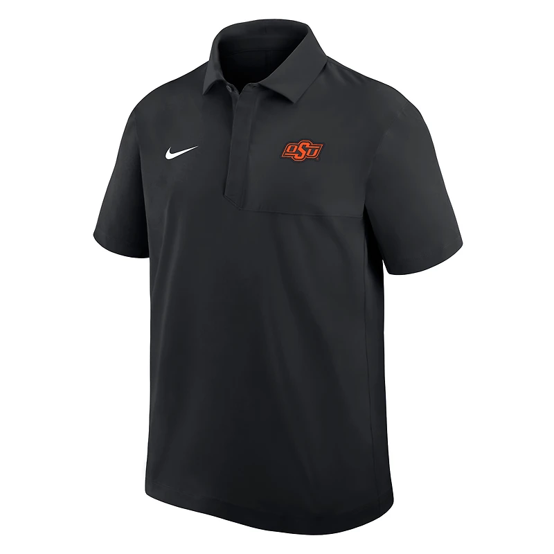 Polo tissé Nike noir des Cowboys de l'Oklahoma State pour homme