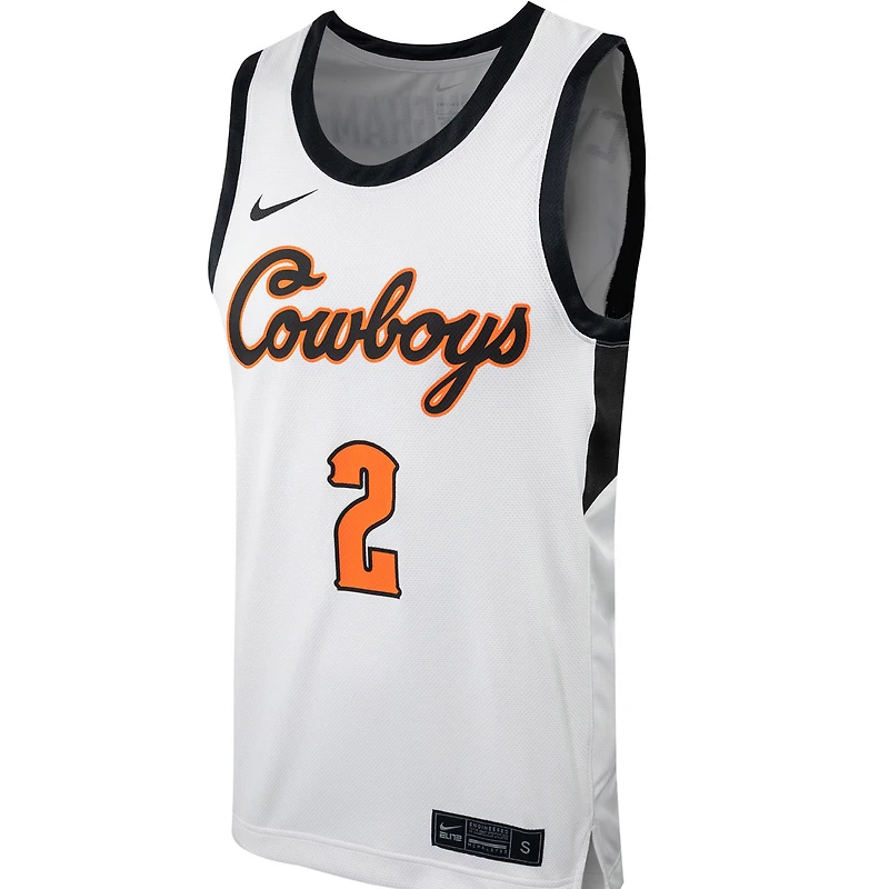 Men's Nike Cade Cunningham White Oklahoma State Cowboys Replica Basketball Jersey