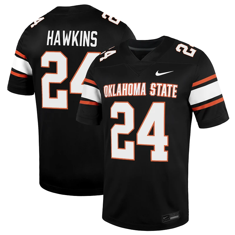 Men's Nike Caleb Hawkins Black Oklahoma State Cowboys Alternate Game Jersey