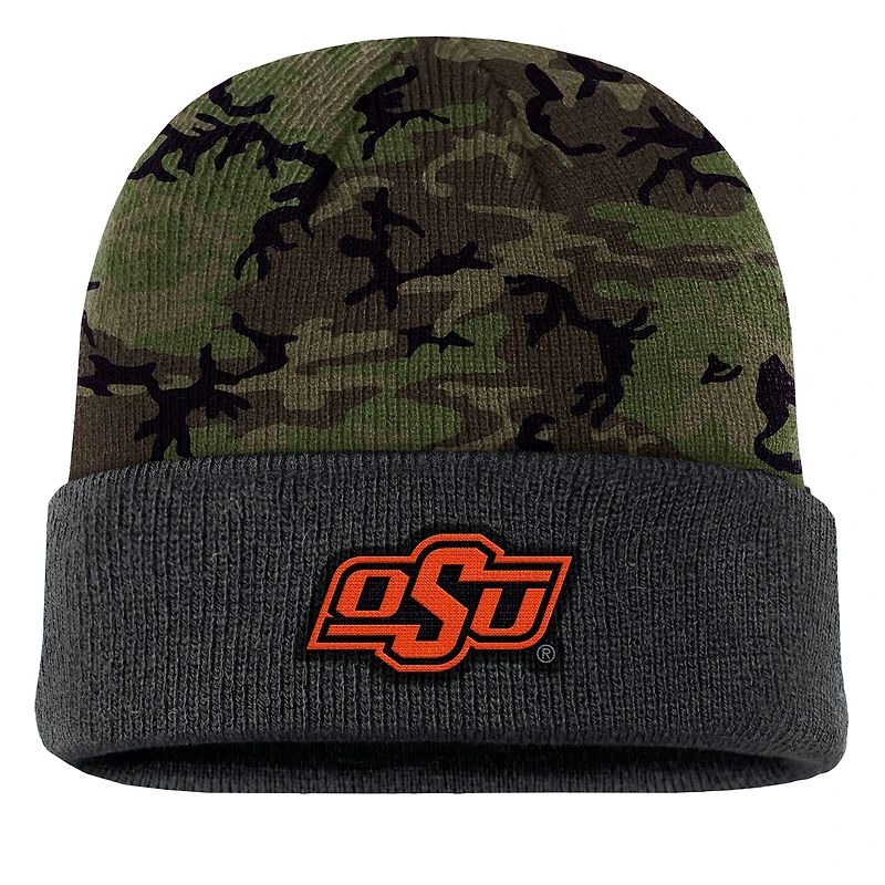 Bonnet en tricot à revers Nike Camo Oklahoma State Cowboys Military Appreciation pour homme