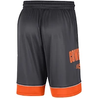 Short Fast Break pour Homme Oklahoma State Cowboys Nike Anthracite/Orange