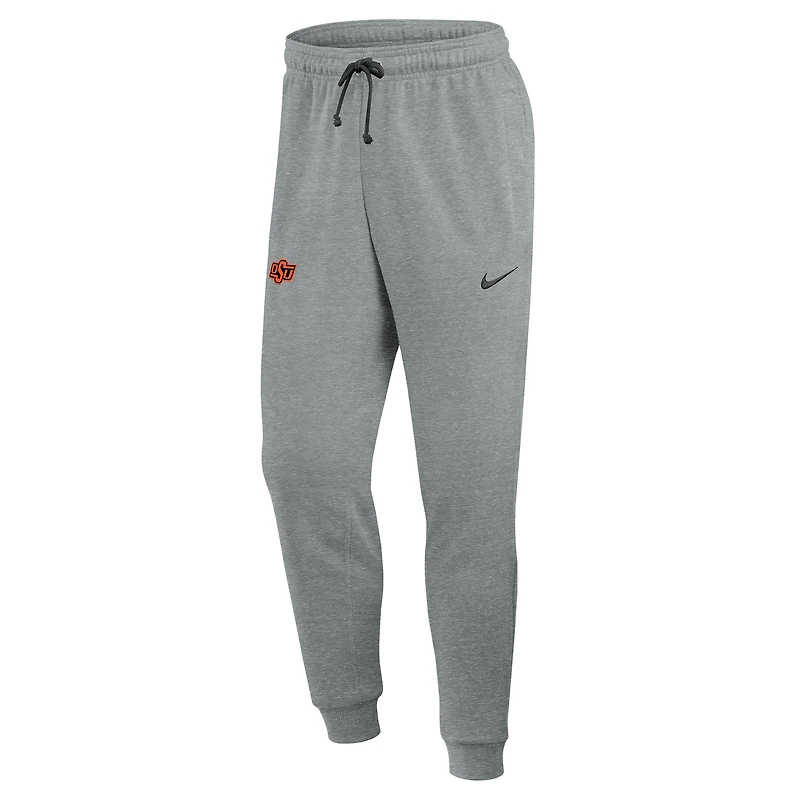 Men's Nike Heather Gray Oklahoma State Cowboys Basketball Practice Dri-FIT Taper Sweatpants