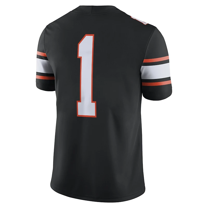 Men's Nike #1 Black Oklahoma State Cowboys Game Jersey