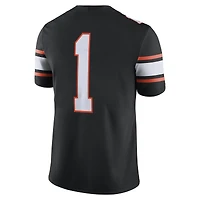 Men's Nike #1 Black Oklahoma State Cowboys Game Jersey