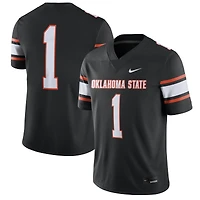 Maillot de match Nike n°1 noir des Oklahoma State Cowboys pour hommes