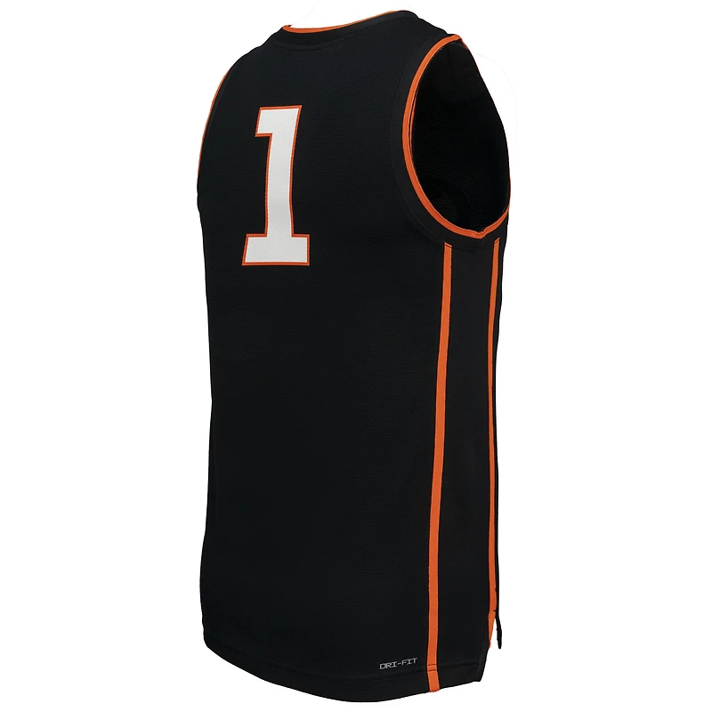 Maillot de basket-ball réplique Nike #1 noir des Cowboys l'Oklahoma State pour homme