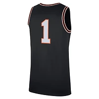 Men's Nike #1 Black Oklahoma State Cowboys Retro Replica Basketball Jersey