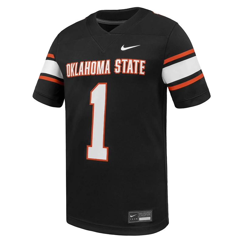 Men's Nike #1 Black Oklahoma State Cowboys Untouchable Replica Game Jersey