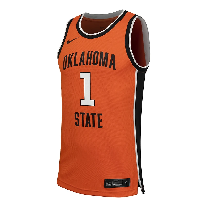 Maillot de basket-ball réplique Nike #1 Orange Oklahoma State Cowboys pour homme