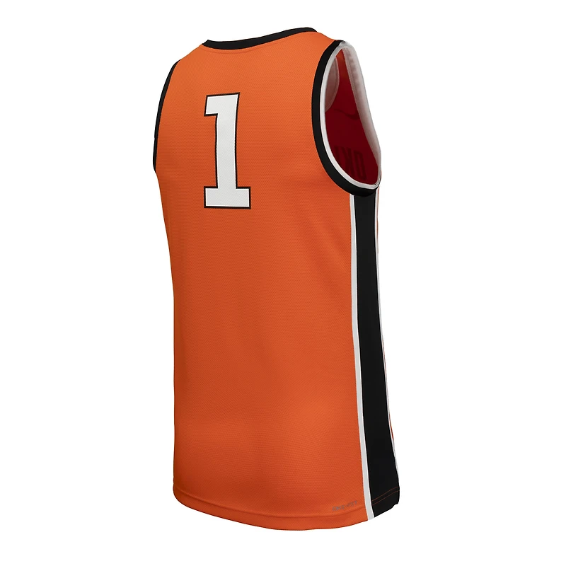 Maillot de basket-ball réplique Nike #1 Orange Oklahoma State Cowboys pour homme