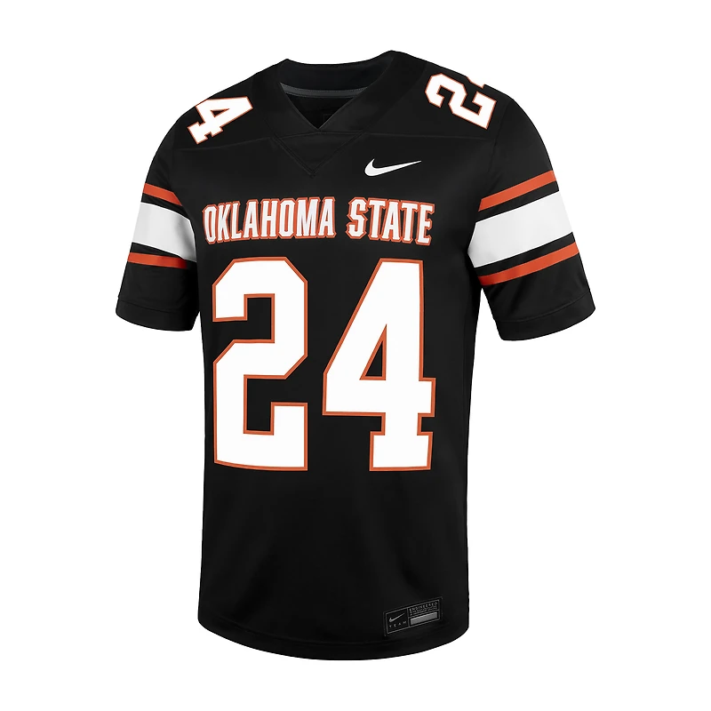 Maillot de football Nike #24 Untouchable des Cowboys l'Oklahoma State pour homme, noir