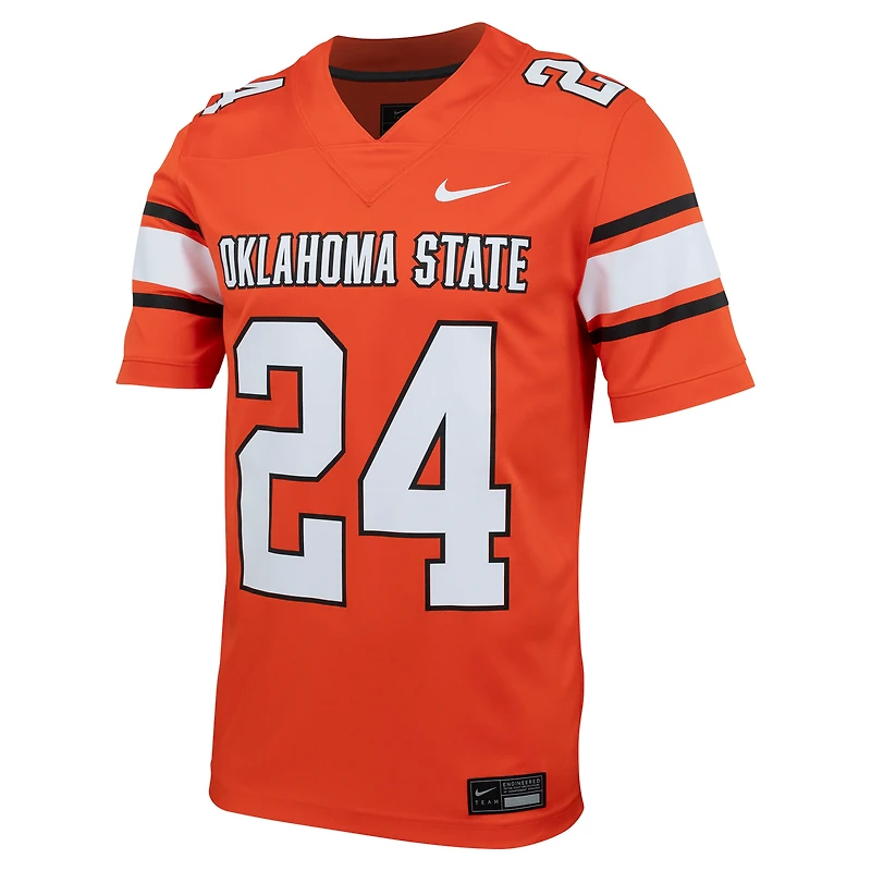 Men's Nike #24 Orange Oklahoma State Cowboys Untouchable Football Jersey