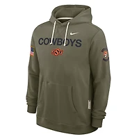 Men's Nike Olive Oklahoma State Cowboys 2025 Military Appreciation Dri-FIT Hoodie