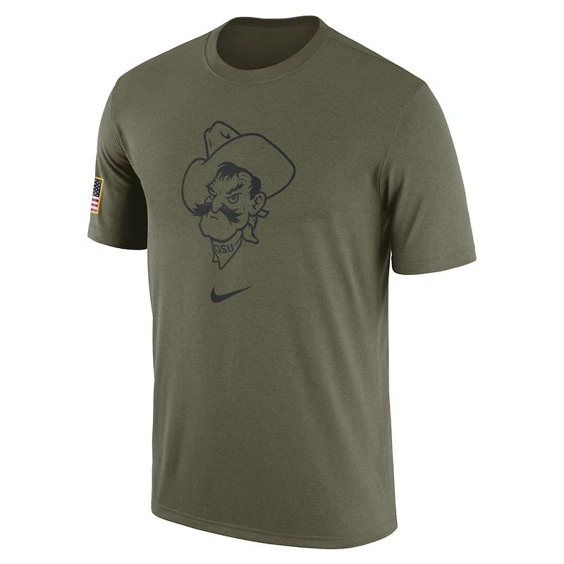 Men's Nike  Olive Oklahoma State Cowboys Military Pack T-Shirt