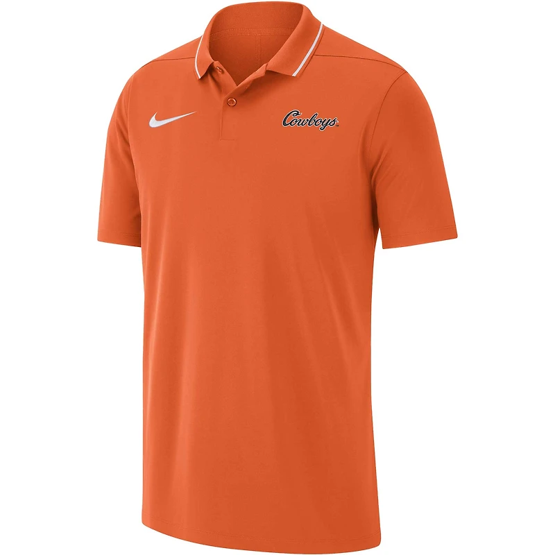 Polo performance entraîneurs Nike Oklahoma State Cowboys 2023 orange pour homme