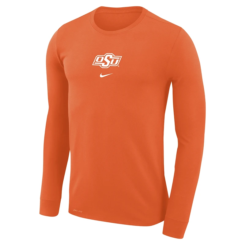 Men's Nike  Orange Oklahoma State Cowboys Basketball Shootaround Long Sleeve T-Shirt