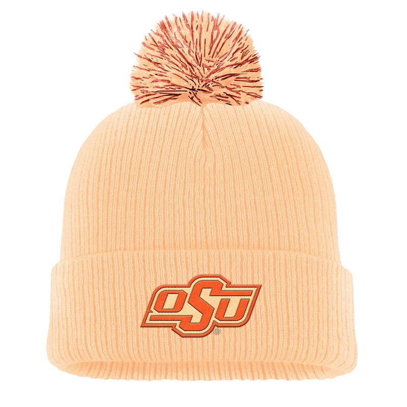 Men's Nike Orange Oklahoma State Cowboys Tonal Peak Cuffed Knit Hat with Pom