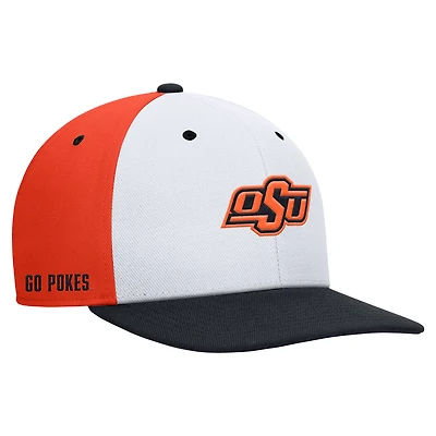 Casquette Snapback Nike Pro Performance pour homme Oklahoma State Cowboys blanche/orange