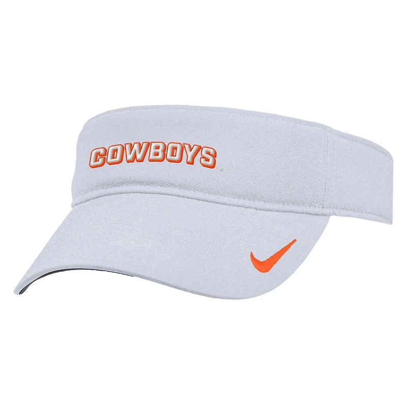 Visière ajustable Nike blanche Oklahoma State Cowboys 2025 On-Field Ace Performance pour homme