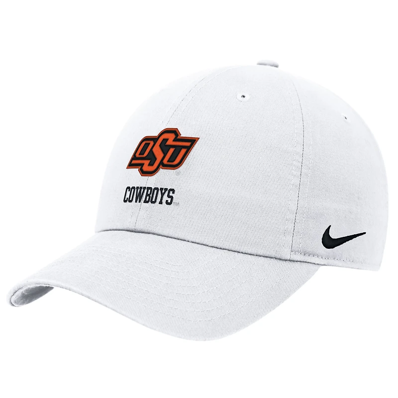 Men's Nike White Oklahoma State Cowboys 2025 On-Field Club Adjustable Hat