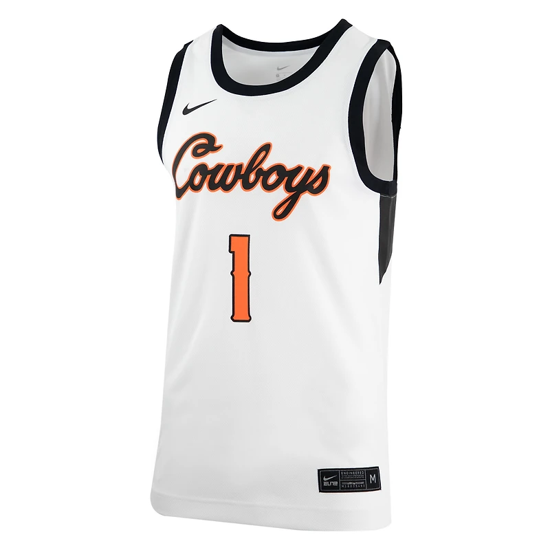 Maillot de basket-ball rétro réplique Nike des Oklahoma State Cowboys pour homme, blanc