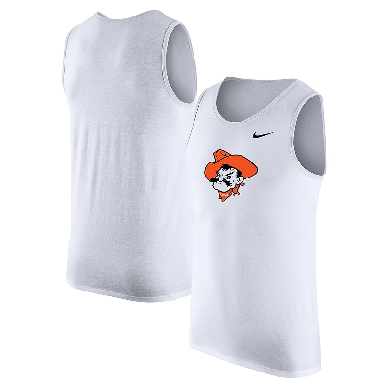 Débardeur Nike blanc pour hommes des Cowboys de l'Oklahoma State