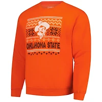 Men's  Orange Oklahoma State Cowboys Holiday Fleece Sweatshirt