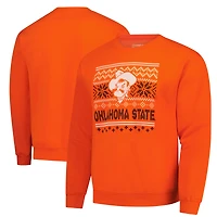 Men's  Orange Oklahoma State Cowboys Holiday Fleece Sweatshirt