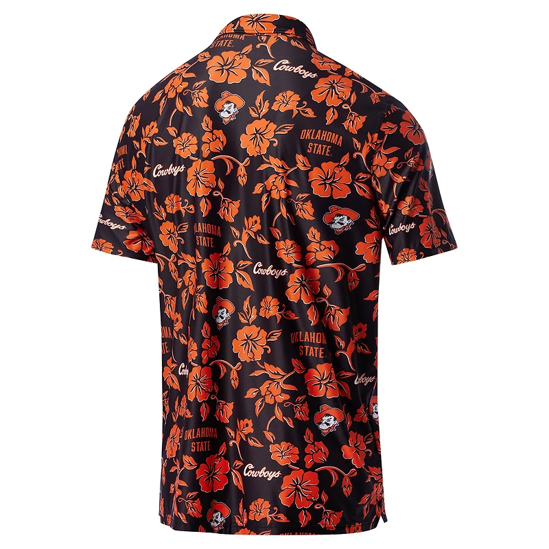 Polo de performance Reyn Spooner pour hommes, noir, Oklahoma State Cowboys