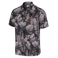 Men's Tommy Bahama Black Oklahoma State Cowboys Coast Nuevo Fronds Button-Up Shirt