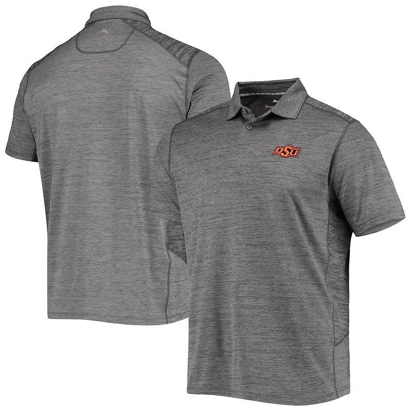 Polo Tommy Bahama gris pour hommes Oklahoma State Cowboys Delray IslandZone