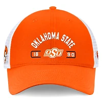Casquette réglable pour hommes Top of the World orange/blanc Oklahoma State Cowboys Free Kick Trucker