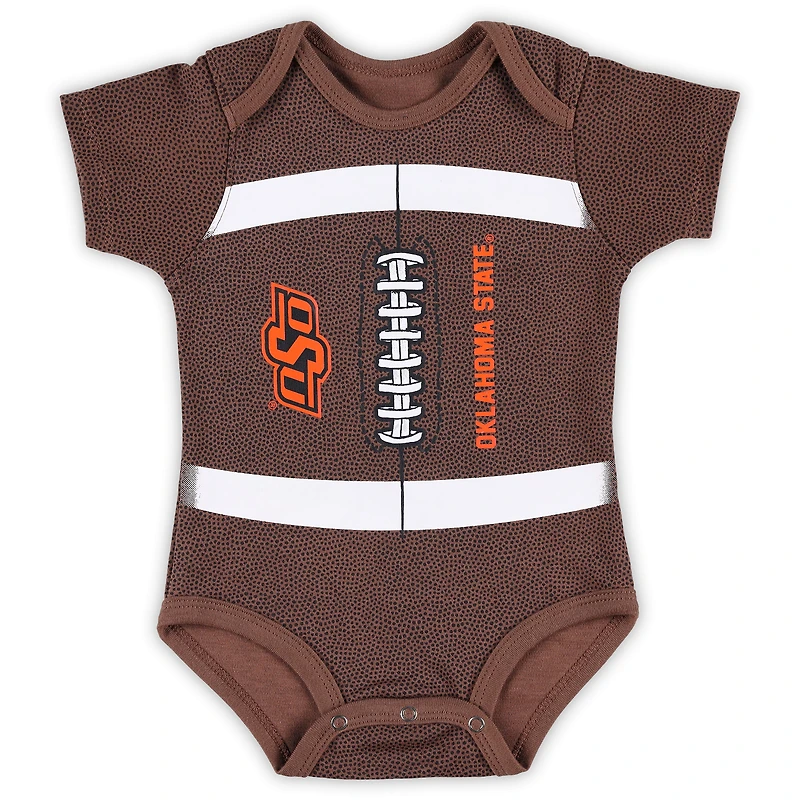 Body marron pour nouveau-né et nourrisson des Cowboys de l'Oklahoma State Catch Me Football