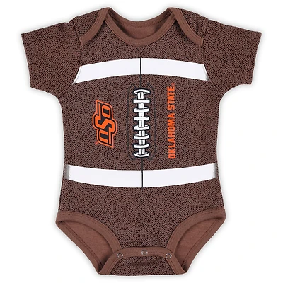 Body marron pour nouveau-né et nourrisson des Cowboys de l'Oklahoma State Catch Me Football