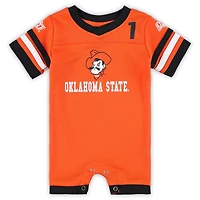 Grenouillère orange Colosseum pour nouveau-né et nourrisson avec logo des Oklahoma State Cowboys (Bumpo Football Logo)