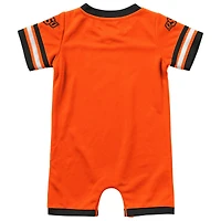Newborn & Infant Colosseum Orange Oklahoma State Cowboys Bumpo Football Logo Romper