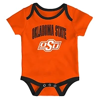 Ensemble de trois bodies pour nouveau-nés et nourrissons Outerstuff Oklahoma State Cowboys
