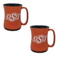 Lot de deux tasses sculptées Barista 473 ml des Cowboys de l'État de l'Oklahoma