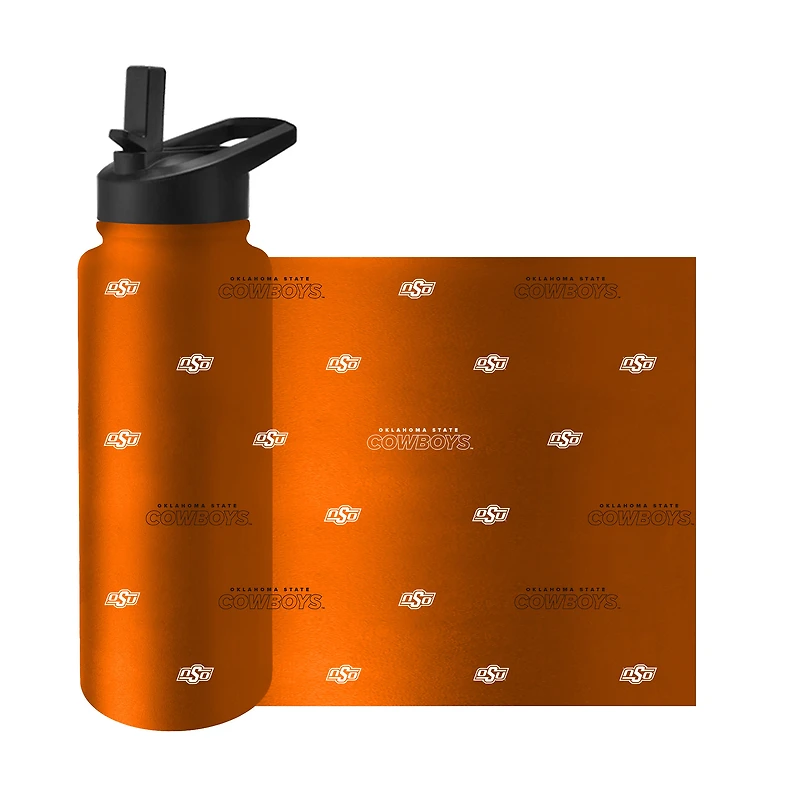 Bouteille de boisson rafraîchissante Steep and Repeat de 34 oz des Cowboys de l'État de l'Oklahoma