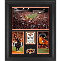Collage encadré à 3 ouvertures du stade Boone Pickens des Cowboys de l'État de l'Oklahoma 20'' x 24''