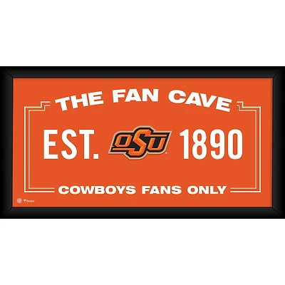 Oklahoma State Cowboys Framed 10" x 20" Fan Cave Collage